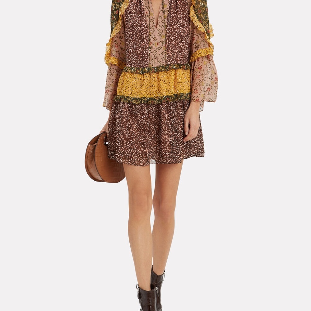 Ulla Johnson Silk Essie Crepe Mini Dress - Sz 4 - Picture 3 of 9